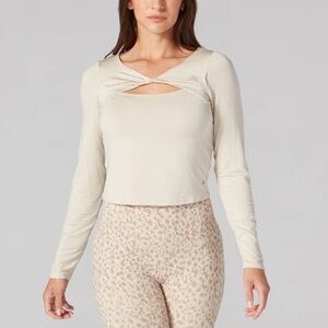 Tavi Noir Latte Cropped Long Sleeve Top